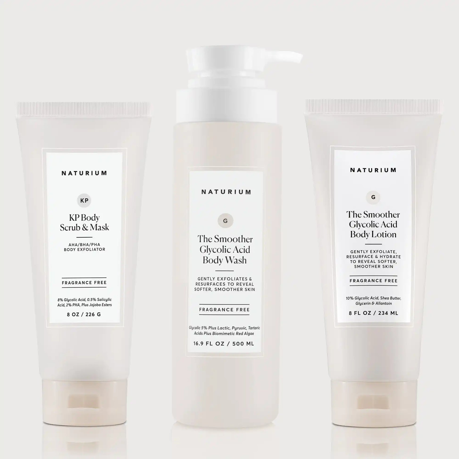 the-glycolic-acid-body-bundle-p7 NATR_KPScrub_SmootherBodyWash_SmootherLotion_Bundle_ecomm.webp